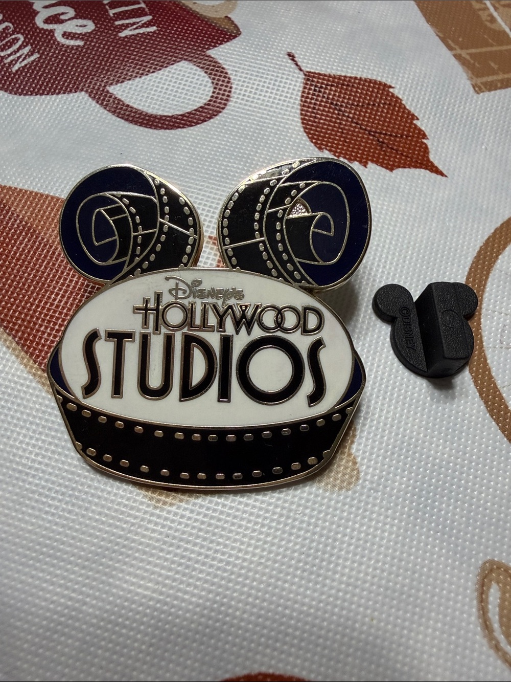 Disney Hollywood Studios Black and White Film Reel Enamel Pin